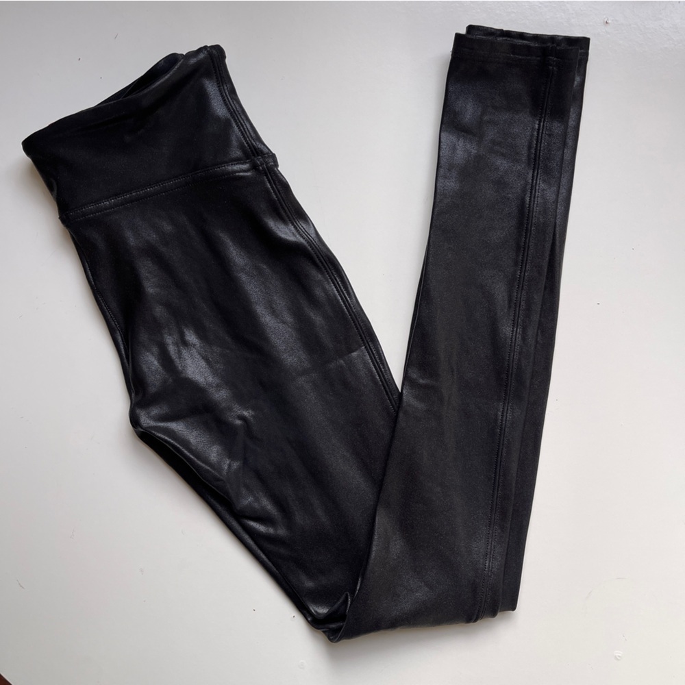 SPANX Faux Leather Leggings Black Size XS